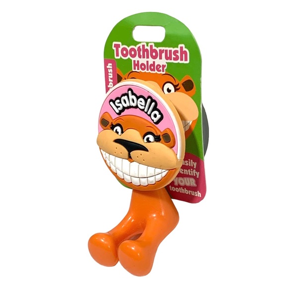Happy Smiles Personalized Kids Toothbrush Holder Isabella Lion - Picture 3 of 4